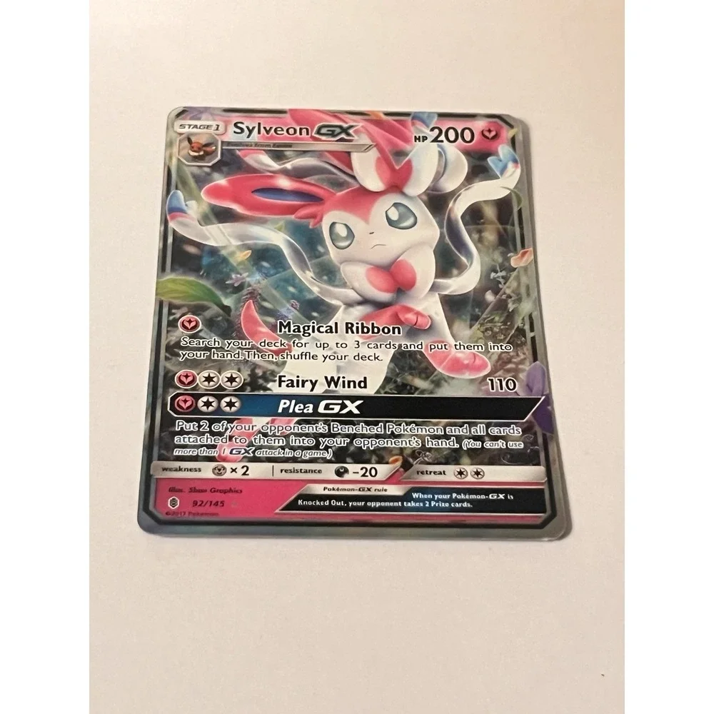 Pokemon Sylveon GX Card Guardians Rising 92/145 Pink Excellent Holo Ultra Rare